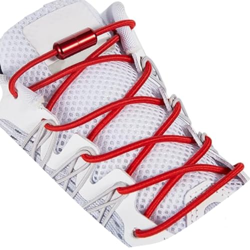 DALLAR Lacets élastiques non noués (Rouge)