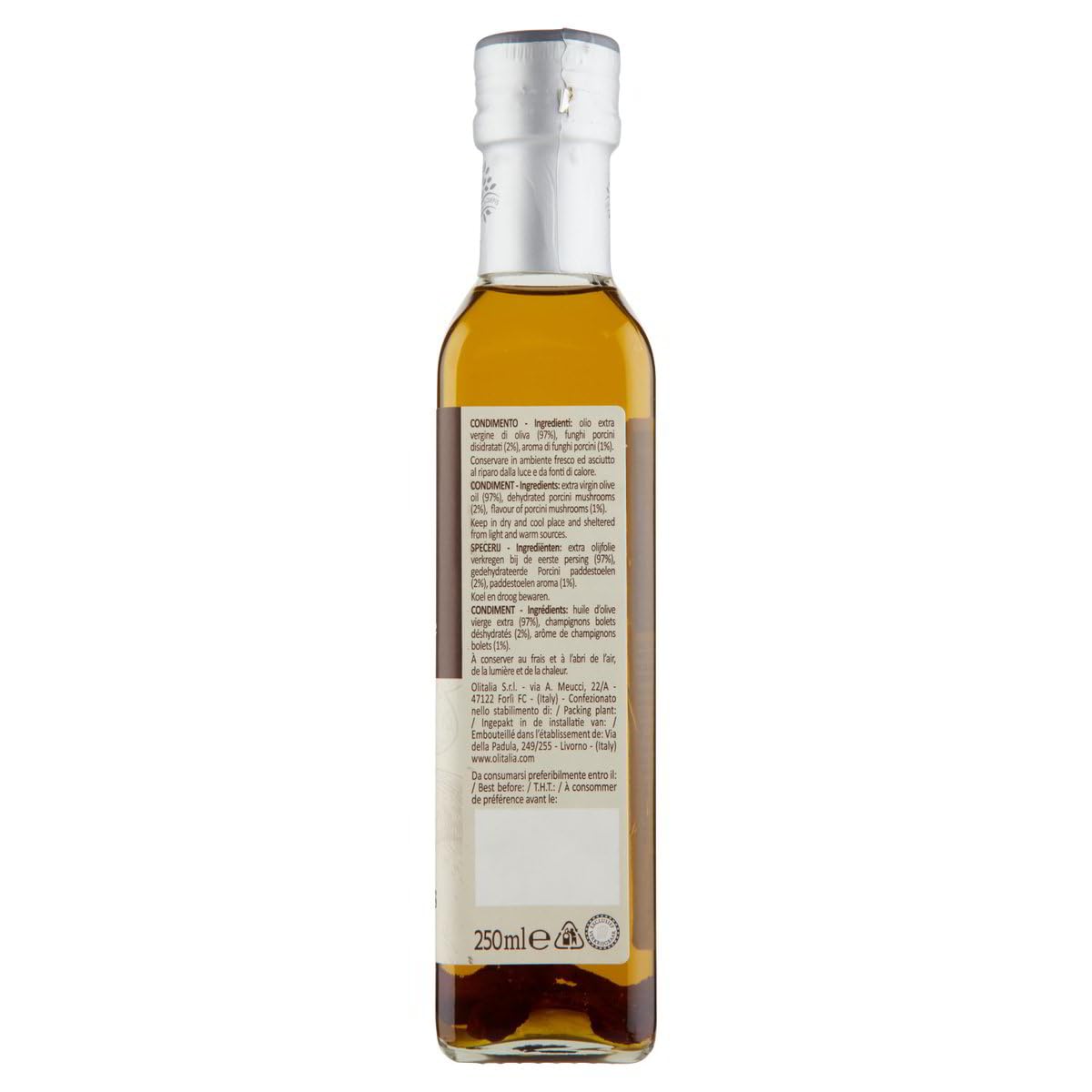 Olitalia Olio Condimento a Base di olio extra vergine di oliva all'aroma di funghi porcini, Extra Natives Olivenöl Porcini -Steinpilz geschmack 3x 250ml + Italian Gourmet polpa 400g