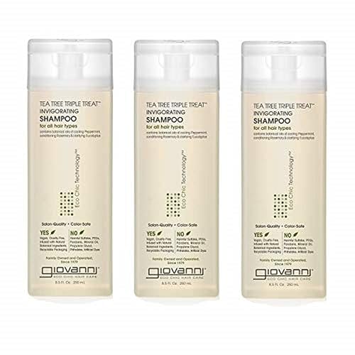 Miniatura 8 de GIOVANNI Tea Tree Triple Treat Champú vigorizante  Menta refrescante, eucalipto y romero, fortalece y rejuvenece el cabello y el cuero cabelludo,
