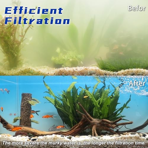 Image of Internal Aquarium Filter for 75-200 Gallons Tank, Removable, Submersible Fish Tank Filter, 400GPH Powerful Pump for Large Fish Tanks, Turtle Tanks, Deodorization Decontamination Filter System