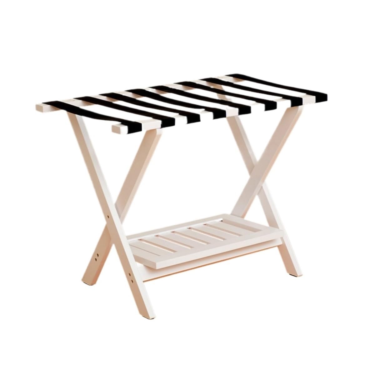 Porte-bagages pliable de chambre d'hôtel avec sangles de soutien ultra-robustes