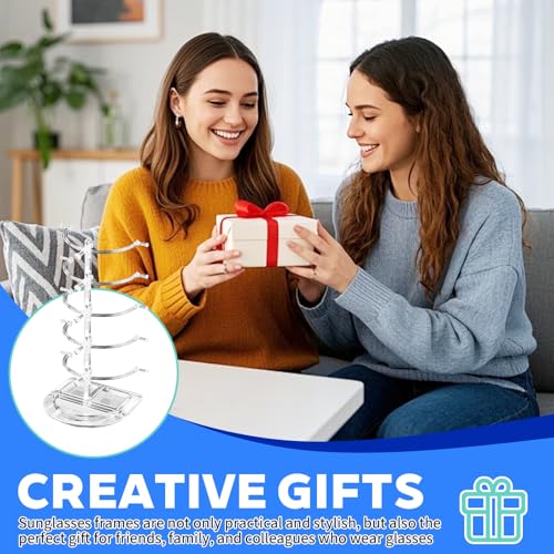 xyuayamz Brillenständer, Sonnenbrillen Halter, 5 Ebenen Brillenregal, Sonnenbrillen Aufbewahrung für Schreibtisch Dresser Tisch, 1 Stück, Transparent