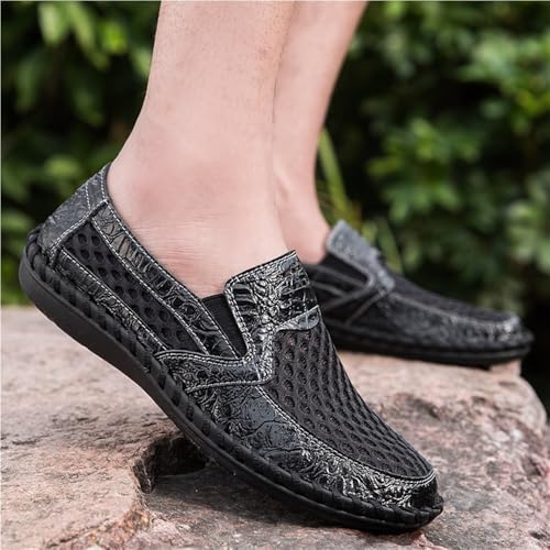 Mens Loafers Slip On Breathable Lightweight Comfortable Casual Shoes Round Toe Fashion Loafers Resistant Soft Walking Driving2