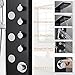 ROVATE Rainfall Waterfall Shower Panel Tower System, 304 Stainless Steel Bathroom Shower-Tower with 5 Rain Body Massage Jets and 3 Sets Handheld, Shower Column Wall Mounted Black