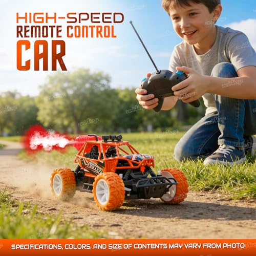 Image of Zest 4 Toyz Remote Control Car Toy for Kids Adults | Off-Road Monster Truck Climbing Racing Car | Mist Spray Effect | Drift RC Car | Rechargeable | USB Cable | LED Lights | Birthday Gift