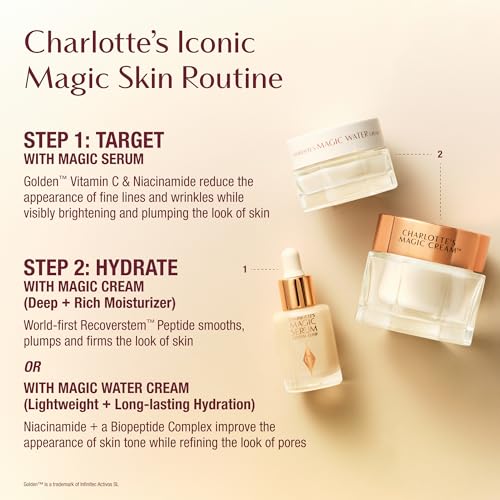 Image of Charlotte Tilbury Hydrate, Plump & Glow Set - Magic Cream and Magic Serum Gift Set, Travel-Sized Skincare for Glowing, Hydrated Looking Skin