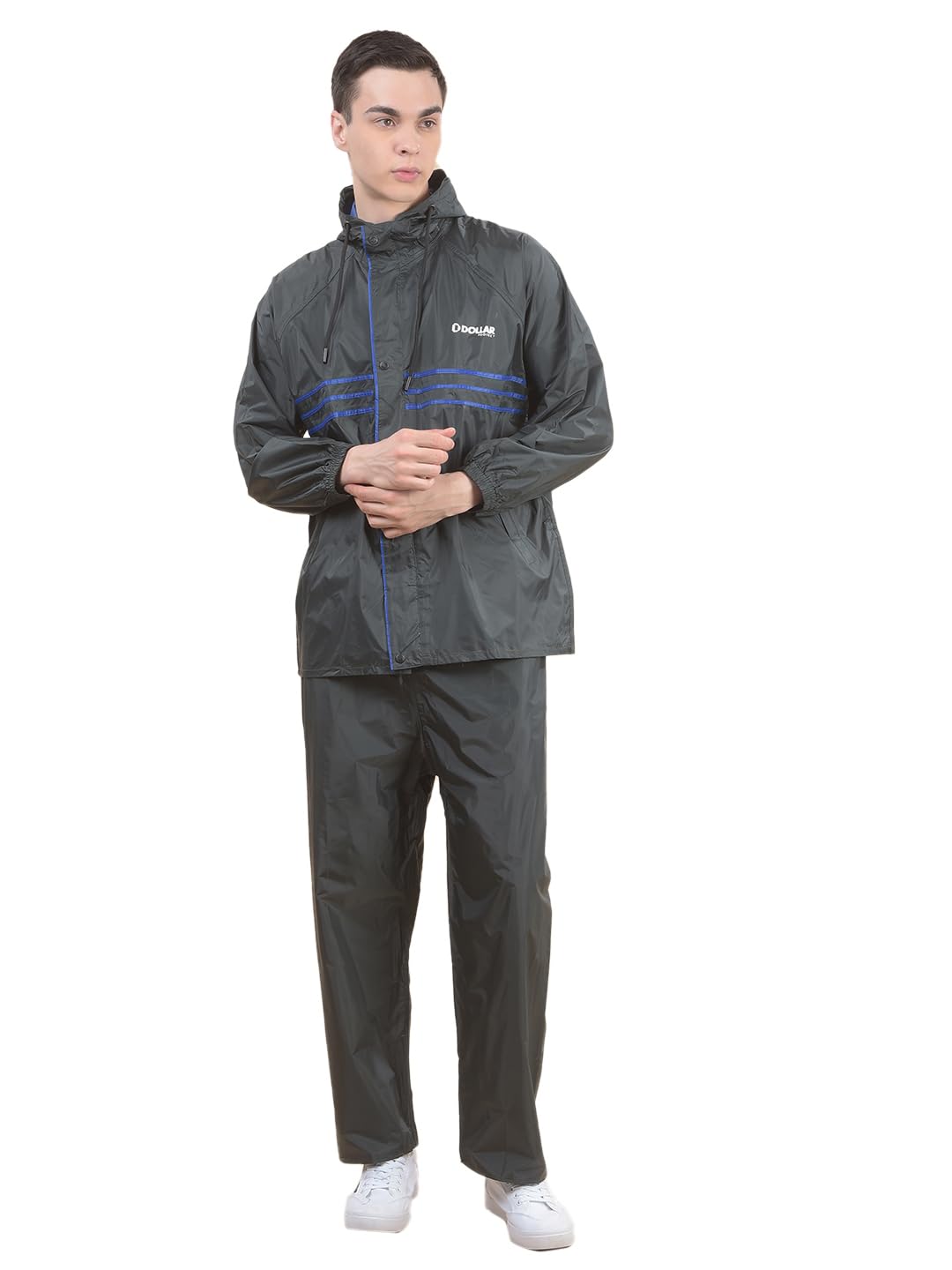 dollar Men's Waterproof PVC Raincoat Set | Zipper & Button Closure | Hood & Pocket | Full Sleeve Jacket Pant Rainwear Suit | Lightweight Leakproof Rain Protection for Outdoor, Biking, Riding-picture-36