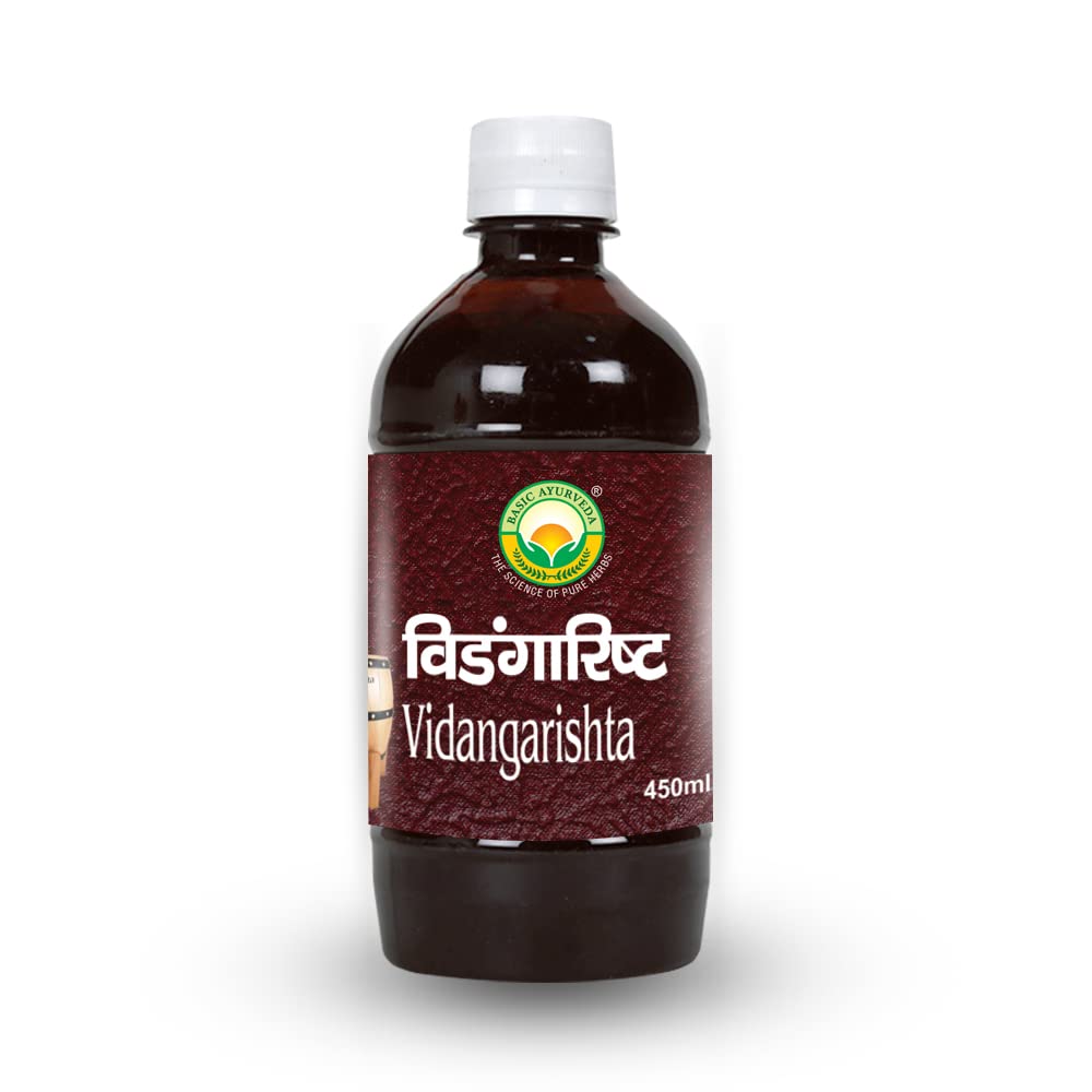 BASIC AYURVEDA Vidangarishta Syrup 450ml | Vidangarishta, Also Called Vidangarist And Vidangarishtam | Rich In Antioxidants | A Powder Blend Of Natural Ingredients