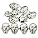 AutoM OEM Silver Color DIY 100pcs Punk Style Skull Head Fashion Design Studs Rivet Spike Leathercraft Nailheads