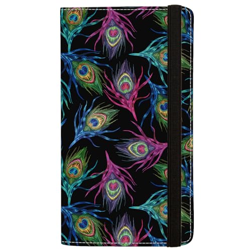 Image of checkbook cover,Checkbook Cover for Duplicate Checks,RFID Checkbook Register Cute Wallet women Men Credit Card Holder (Peacock Feather)