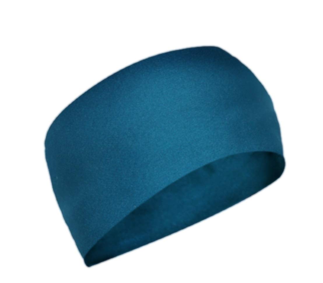 PAROPKAR Headband for Women, Versatile Solid Headband Hair Wrap Multi-Style Casual Sports Headwear, Stretchy Breathable Moisture Wicking Microfiber Head Wrap for Workout, Running, Yoga (Dark Froze)