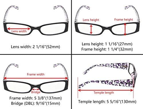 Miniatura 7 de Gr8Sight 5-Pack Ladies Floral Design Temples Reading Glasses for Women Includes Sunshine Readers
