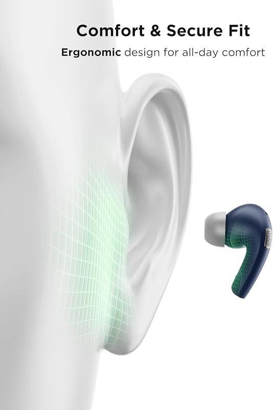 TALIX T30 Noise Cancelling Earbuds with Phone Stand, Punchy Bass, 4-Mic, True Wireless Bluetooth 6.0 in Ear Headphones, 28H Playtime, IPX4 (Blue) image 6