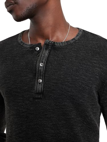 John Varvatos Men's Memphis Waffle Henley2