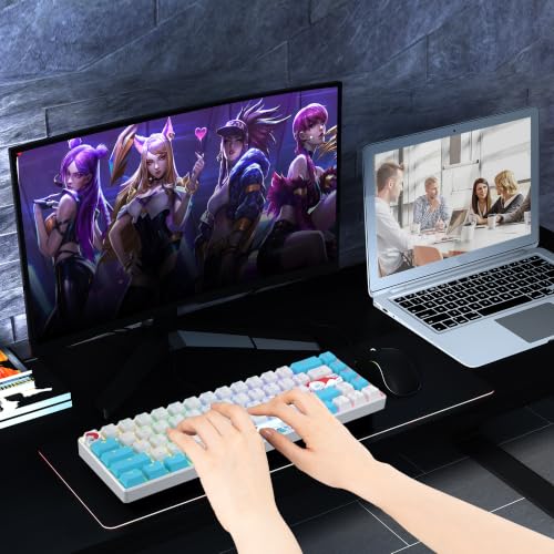 Image of Fogruaden 60% Mechanical Gaming Keyboard, 68 Keys, RGB Backlit, Compact 60 Percent Wired Keyboard for Win /Mac PC Gamer, Easy to Carry on Trip (68Sea-RedSwitch-RGB)