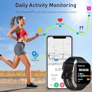 Motast 2025 Smartwatch Damen Herren,1,96" Smart Watch, Telefonfunktion,115+ Sportmodi Schrittzähler Armbanduhr, Herzfrequenz/SpO2/Schlafmonitor Fitnessuhr, IP68 Wasserdicht Sportuhr für Android iOS