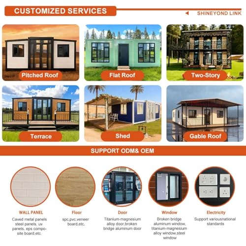 Expandable Prefab Container Cabin 20ft/40ft – Foldable Modular Tiny Home Structure with Bedroom Kitchen Layout, Portable Outdoor Mobile Housing Kit - Image 6
