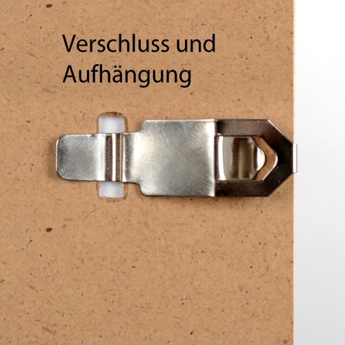 rahmenloser Bilderrahmen DIN A4 21x29,7 cm | Cliprahmen mit Echtglas & Aufsteller | für Urkunden, Zertifikate & Fotos | 50er Set