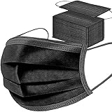 Mascarillas Quirúrgicas Negras Tipo IIR – 100 Unidades | Certificadas CE | 3 Capas, Alta Filtración ≥98% | Mascarilla Homologada EN 14683:2019 | Cómodas, Transpirables y Desechables (Negra, 100)