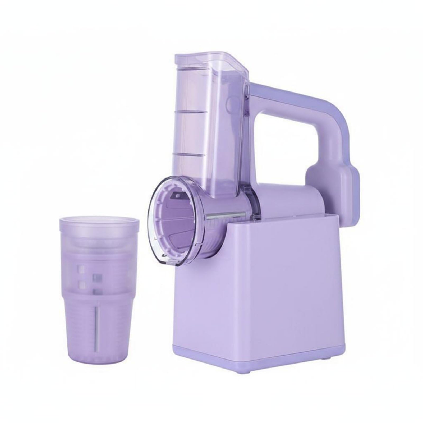5 in 1 Blades Electric Rotary Multi Handheld Vegetable Shredder Easy to Use Wireless Electric Food Chopper Fast Slicing for Home Cooks, Beginners, Meal Prep, Purple with Base-image-29