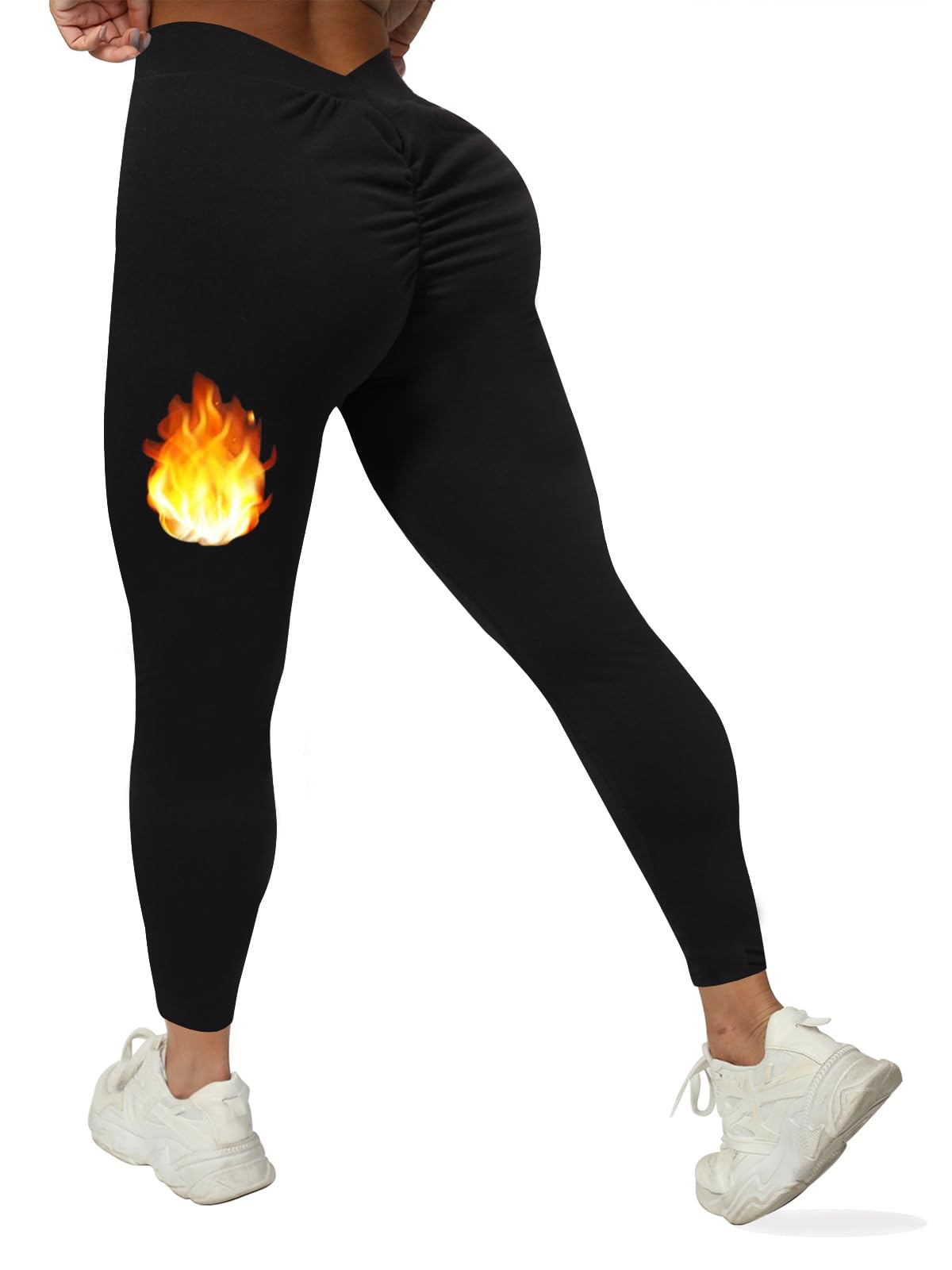 Abodhuv Back Thick Leggings Black