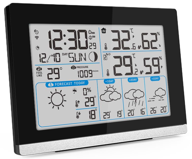 Technoline WD2100 Internetwetterstation Wetterdaten auf dem Display und auf dem Smartphone oder Tablet über die App ''Direkt Wetter''