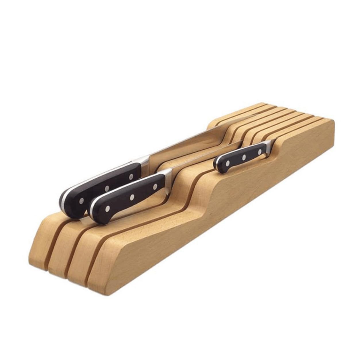 COLLBATH Schubladeneinsatz Aus Bambus Organizer Für Cutter Aufbewahrungsfächer 38,5 X 10,5 X 4,5 Cm Leicht Zu Reinigen Platzsparend
