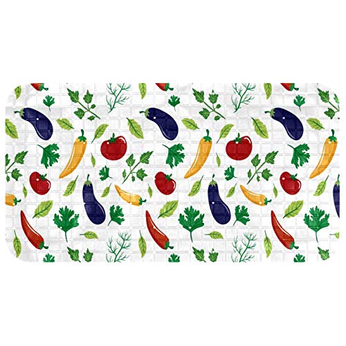 Alfombrilla de ducha de 26,9 x 14,7 cm lavable con pimientos Bennigiry 2