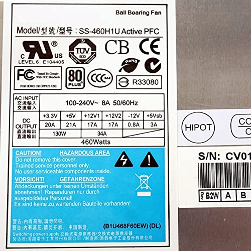 Fuente de poder modular 460W Full 80plus IPC F0 1U miniatura 5