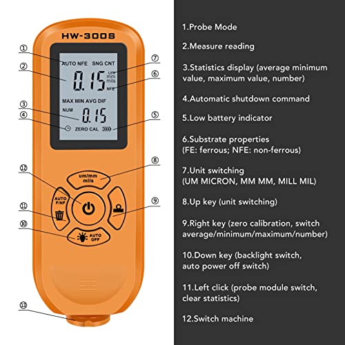 Medidor de Espesor de Pintura para Manufactura Vertical Naranja miniatura 7