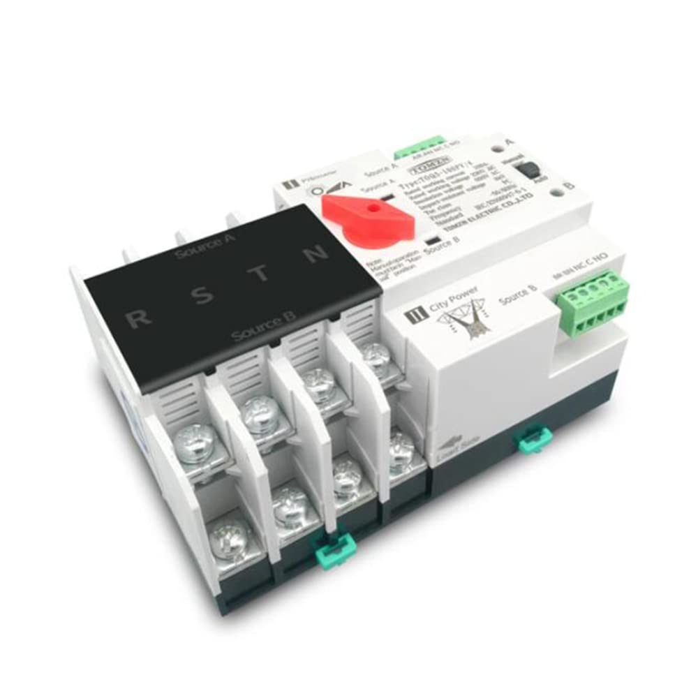 Din Rail 4P ATS Double Alimentation Commutateur de Transfert Automatique Commutateurs de SéLection éLectriques Alimentation Ininterrompue 100A