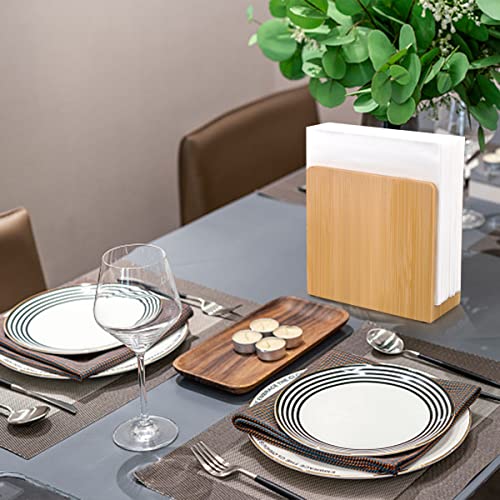 MOLEDINO Bamboo Paper Napkin Holders Stand for Tables,Small Wooden Tissue Napkin Holder Outdoor for Kitchen,Rusitic Vertical Napkin Dispenser Outside for Cocktail Bar Dinner Tabletop Cafe - Cosy Home Interiors MOLEDINO Bamboo Paper Napkin Holders Stand for Tables,Small Wooden Tissue Napkin Holder Outdoor for Kitchen,Rusitic Vertical Napkin Dispenser Outside for Cocktail Bar Dinner Tabletop Cafe - Image 6