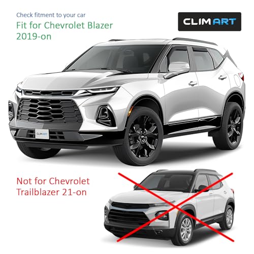 Image of CLIM ART in-Channel Incredibly Durable Rain Guards for Chevrolet (Chevy) Blazer 2019-2026, Original Window Deflectors, Vent Window Visors, Vent Deflector, 4 pcs. - 619462