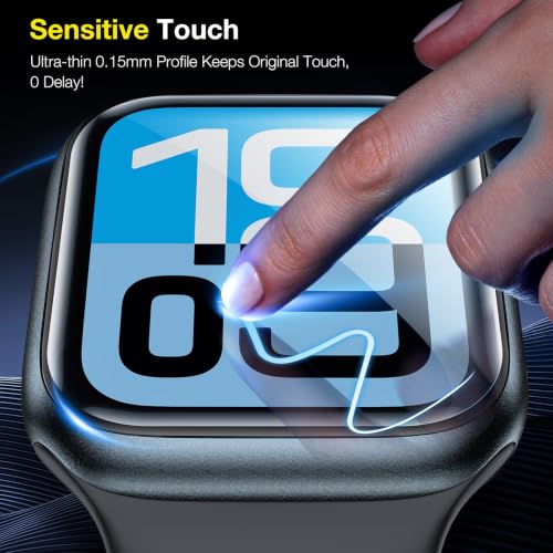 Image of LK 6 Pack for Apple Watch Screen Protector 44mm SE 3 /SE 2 /SE Series 6 /5 /4 | Touch Sensitive [Upgrade Flexible Film] for 44mm Apple Watch Screen Protector, Ultra-thin Max Coverage
