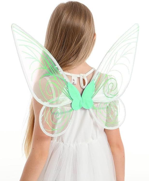 Alas de hadas para niñas, alas de hadas de mariposa para fiesta de cumpleaños, alas de ángel brillantes, disfraz de Halloween