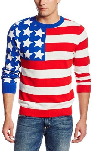 Alex Stevens Men's American Flag Crew Neck Sweater
