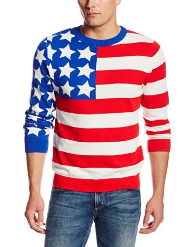Alex Stevens Men's American Flag Crew Neck Sweater