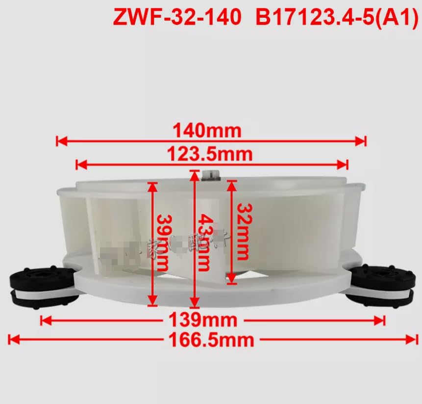 1x ZWF-32-140 B17123.4-5(A1) Refrigerator Cooling Fan Motor Fan Accessories