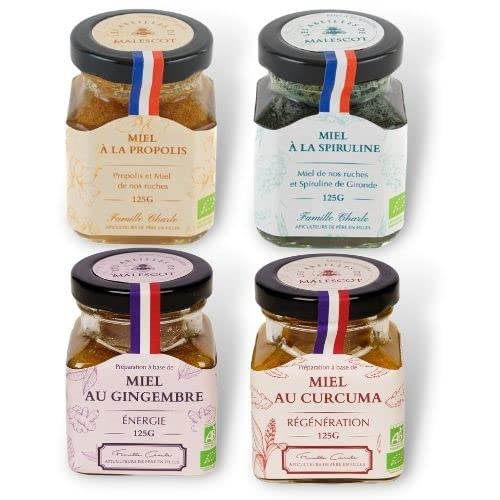 Coffret Miels Bien-être - 100% Biologique & Artisanal - Production Française