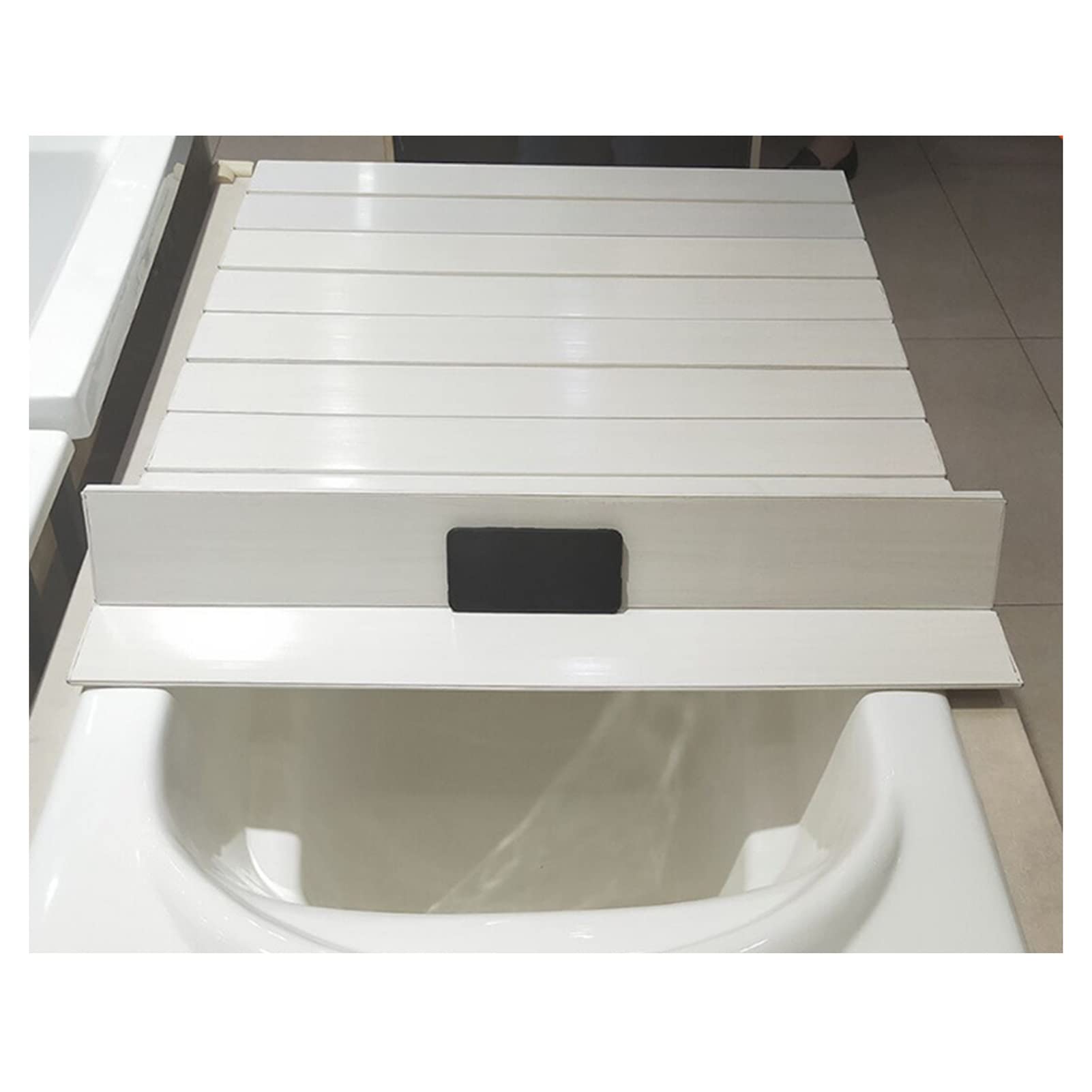 Cubierta de bañera rígida de PVC con tablas de baño aislantes y tapa plegable de persiana