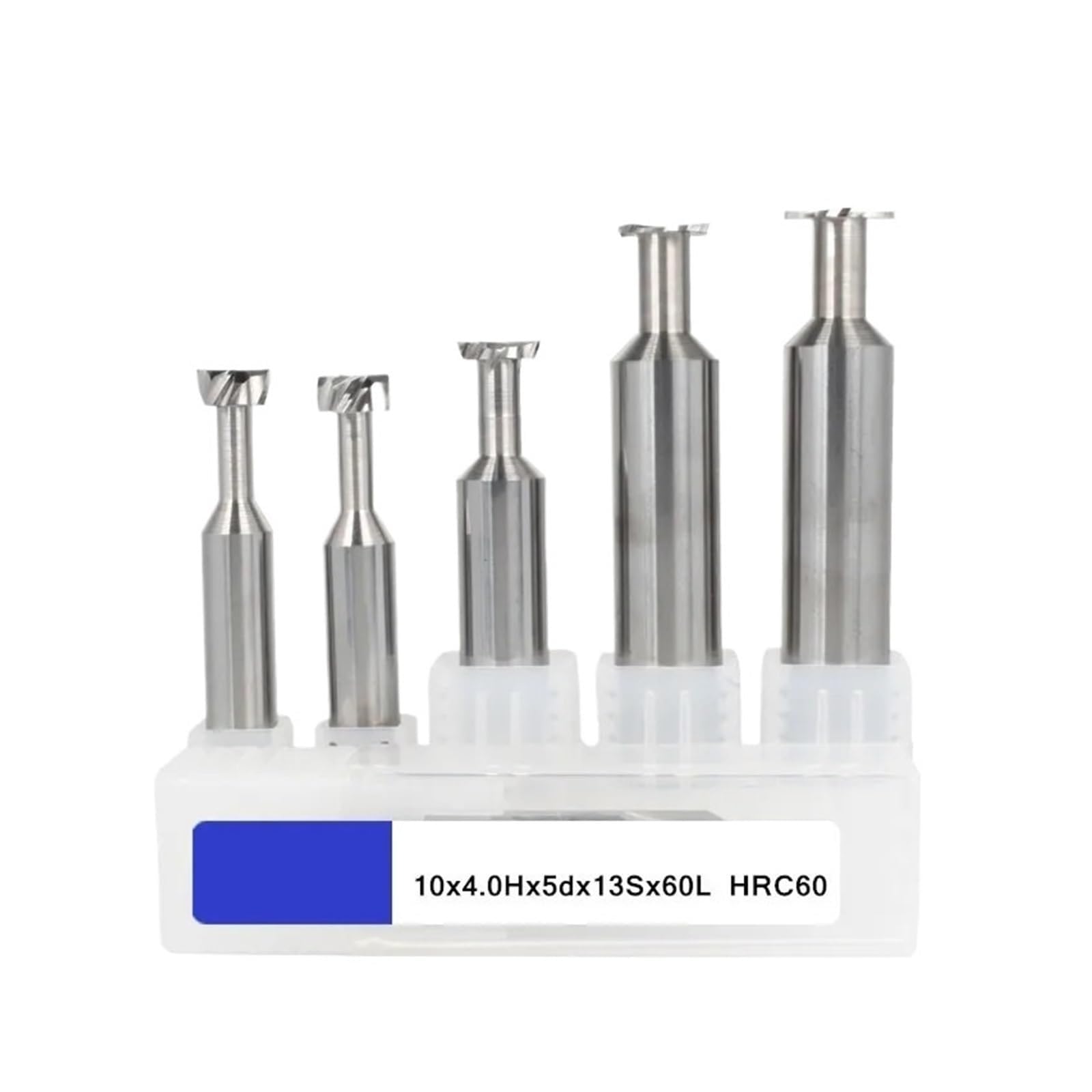 Fresa con ranura en T de aleación de acero de tungsteno for mecanizado de precisión de aluminio, cobre y madera - 1 unidad(10x3.0Hx5dx13Sx60L)