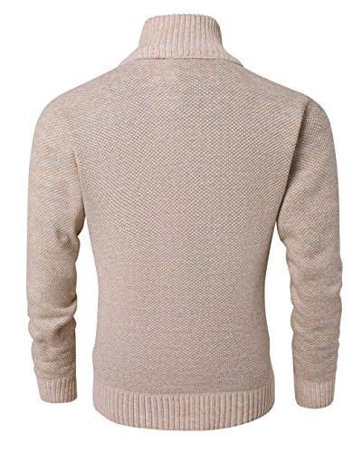 Image of Vcansion Men's Classic Cardigan Sweaters Stand Collar Slim Fit Casual Knitted Sweater