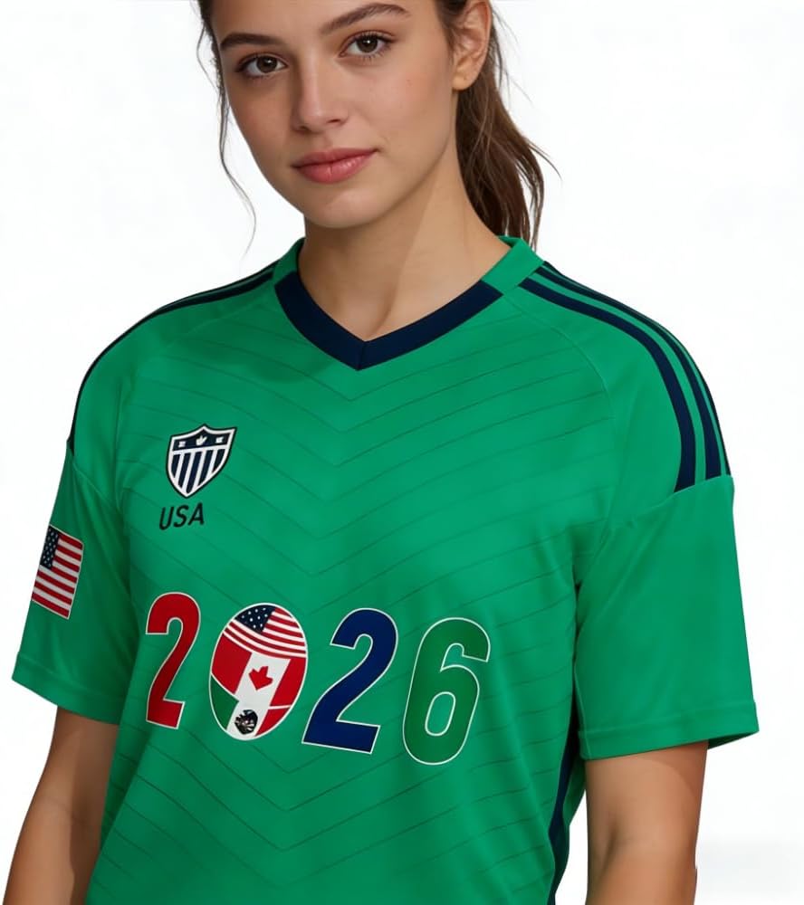 TOMITANY World Cup 2026 Jerseys Shirts for Men and Women Quick Dry Athletic Tops American Flag USA Team Fans Shirts