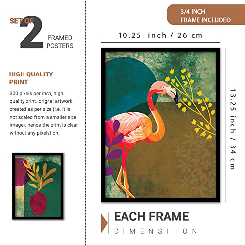 Image of KOTART Paintings Set of 4 Framed Paintings for Wall Decoration, Bedroom - Framed Wall Posters /Paintings for Living Room with Frame - Big Size Wall Paintings /Wall Hanging (Black) (Art 1, Small (10x13 or 10x10 inch))