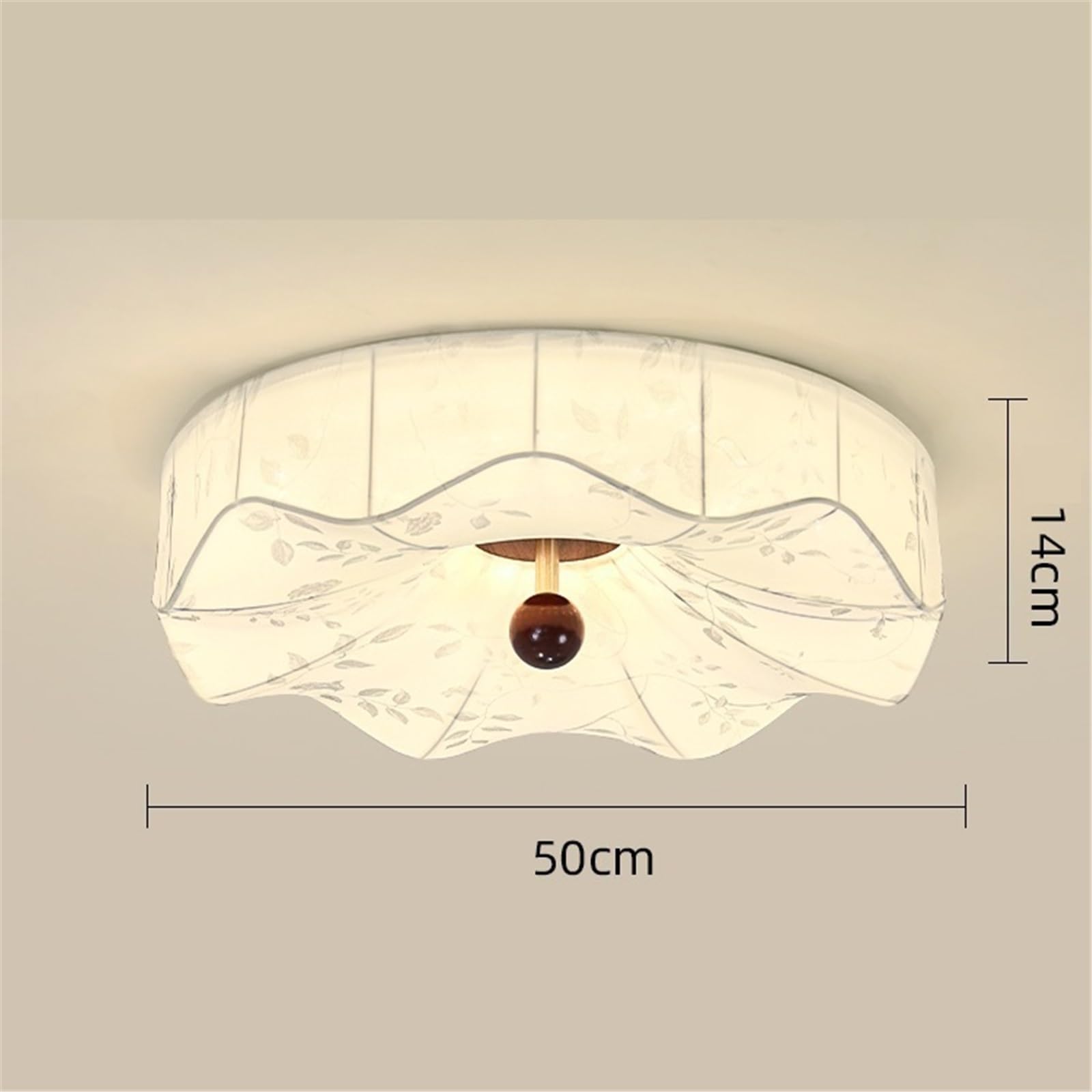 Oświetlenie sufitowe Lampa sufitowa do sypialni z tkaniny w stylu chińskim, kształcie płatka, gabinetu, antycznym Lampa sufitowa