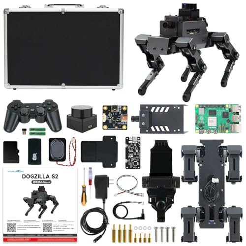 Image of Yahboom ROS2 Robot with RPi 5 Voice Embodied Intelligence OpenCV Programmable Quadruped Robot,for Educational Python Programming,Electronic Engineers