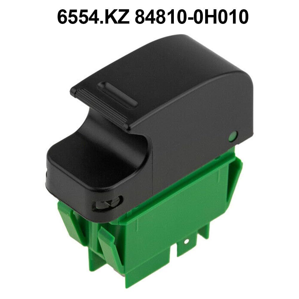 Interruttore alzacristallo elettrico compatibile con Citroen C1/Peugeot 107/1007 2005-2014 e Toyota Aygo 2005-2014, plastica nera, OEM 6554.KZ 84810-0H010