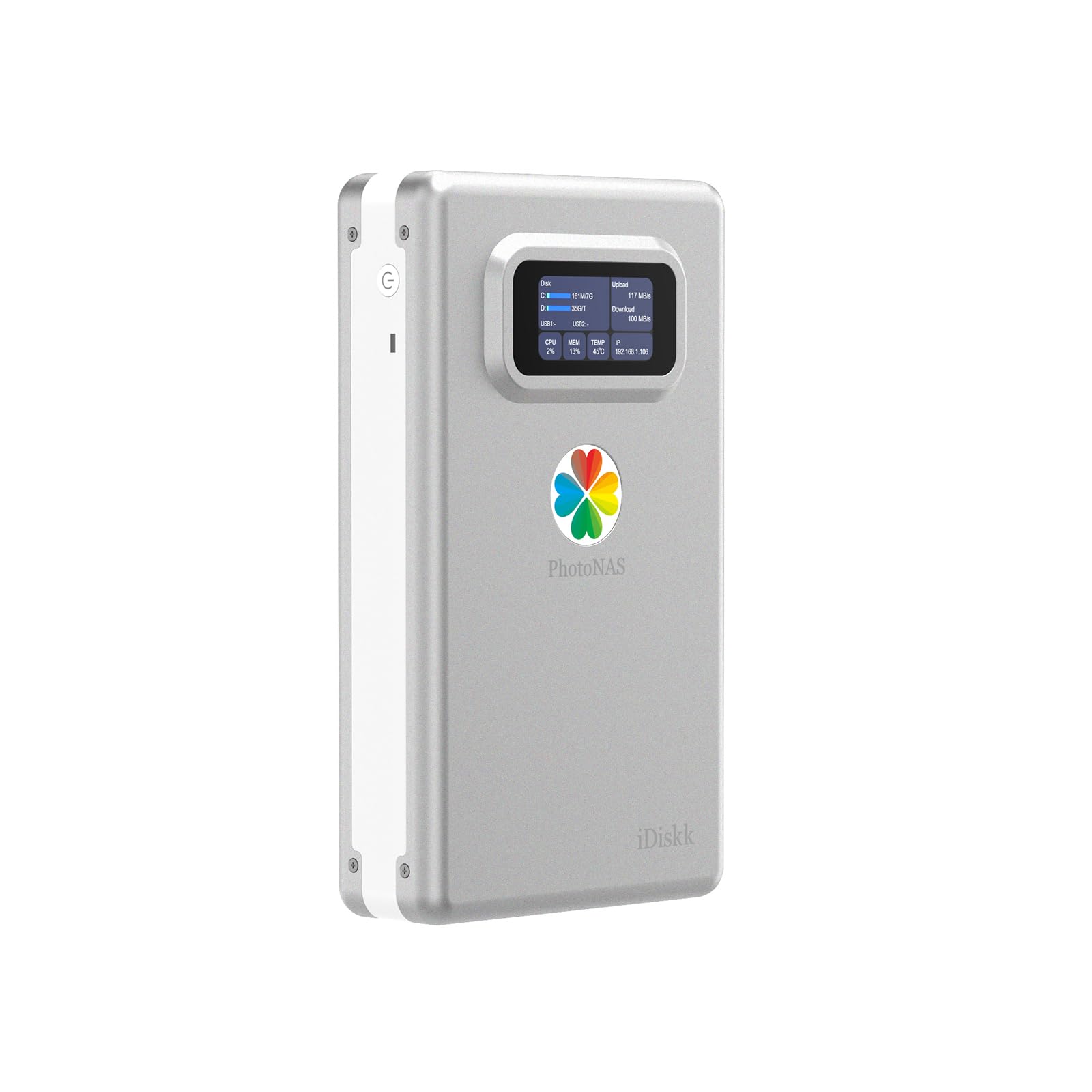 iDiskk NAS Netzwerkspeicher 1TB, Cloud-Speichergerät mit HDD, Fernzugriff, Auto-Backup, Geräteübergreifende Synchronisation