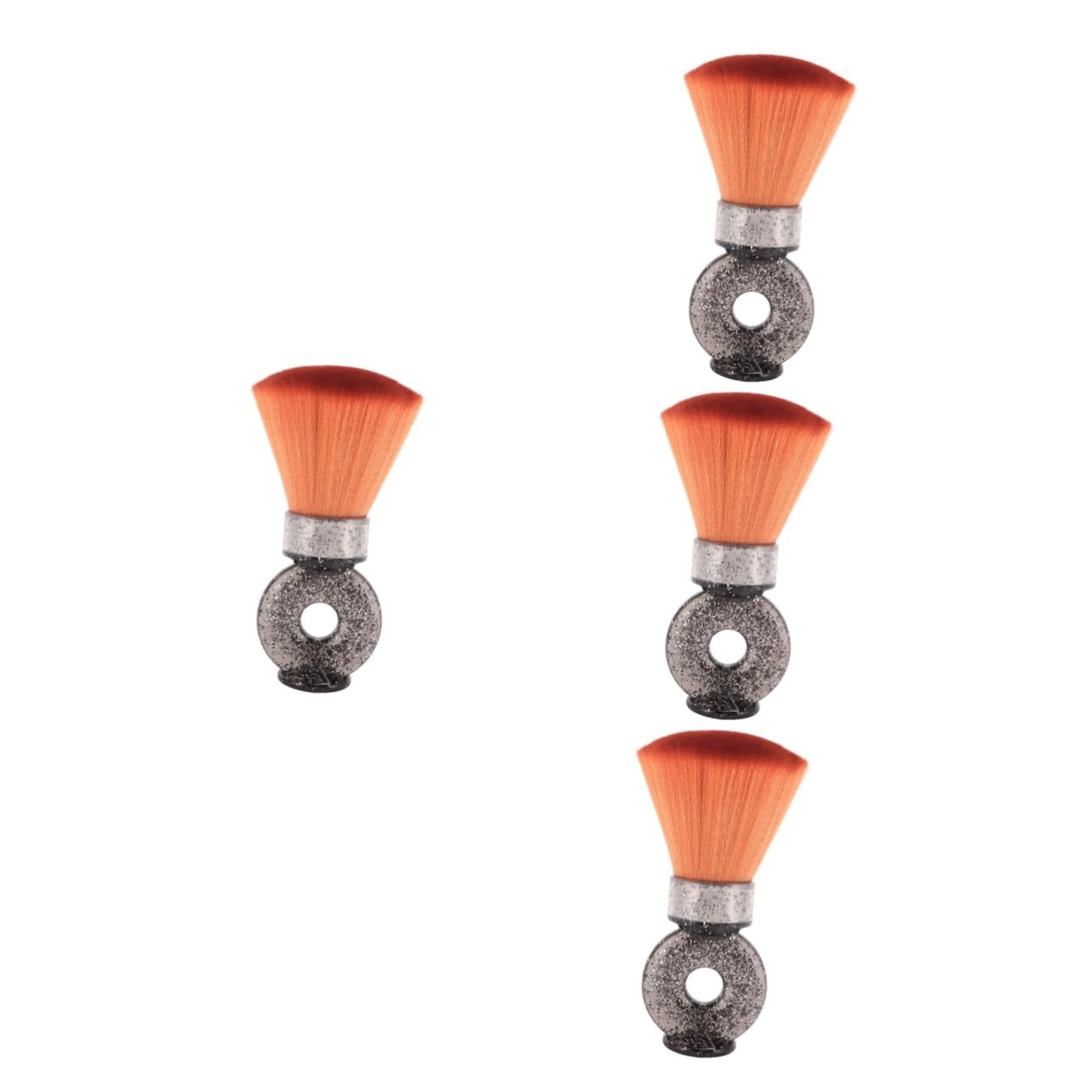 FRCOLOR 4pezzi Spazzola Per Parrucchieri e Barbieri Spazzola Per Rimozione e Pulizia Barba Design Elegante Manico Multi-funzionale Per Uso Uomo e Facile Da Pulire e Manutenere Materiale
