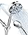 BOWGER Shower Head with Handheld High Pressure Multi-Function 7 modes, Built-in Power Wash to Clear Tub, Tile & Pets, 5” High Flow Hand Held Rain Showerhead with Extra Long Hose and Adjustable Bracket